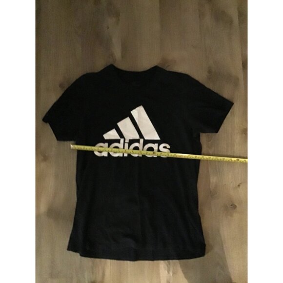 ADIDAS- MENS BLACK SHORT SLEEVE CREW NECK PULLOVER T-SHIRT SIZE MEDIUM - Picture 5 of 6